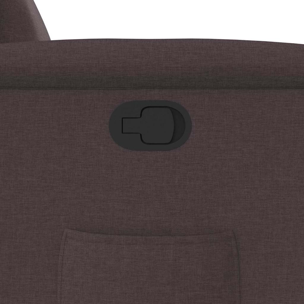 vidaXL Poltrona Reclinabile Marrone Scuro in Tessuto