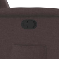 vidaXL Poltrona Reclinabile Marrone Scuro in Tessuto