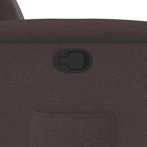 vidaXL Poltrona Reclinabile Marrone Scuro in Tessuto