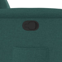 vidaXL Poltrona Reclinabile in Tessuto Verde Scuro