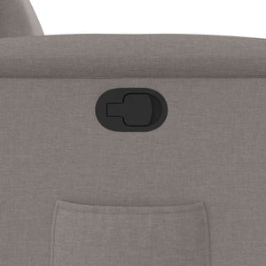 vidaXL Poltrona Reclinabile in Tessuto Tortora