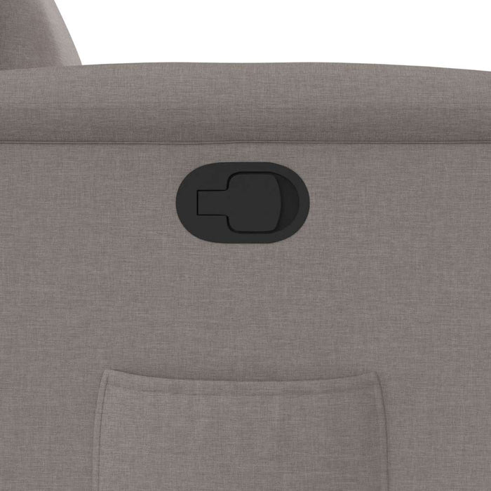 vidaXL Poltrona Reclinabile in Tessuto Tortora