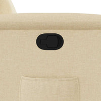 vidaXL Poltrona Reclinabile in Tessuto Crema