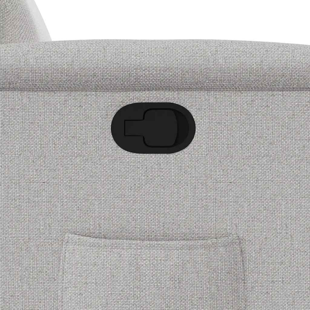 Poltrona Reclinabile in Tessuto Grigio Nuvola