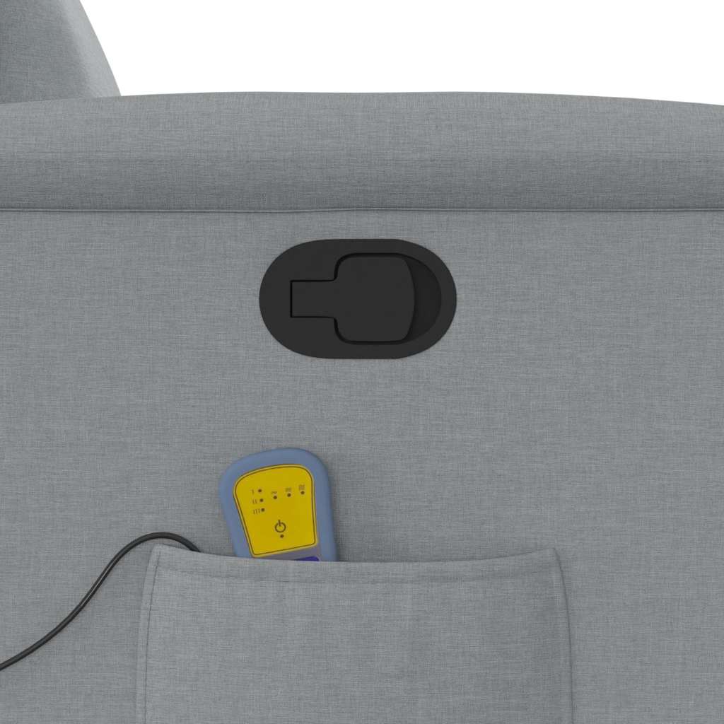 Poltrona Massaggiante Reclinabile Grigio Chiaro in Tessuto 4015586