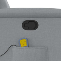Poltrona Massaggiante Reclinabile Grigio Chiaro in Tessuto 4015586