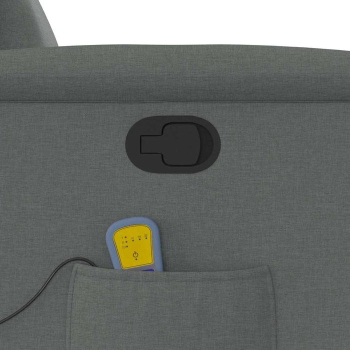 Poltrona reclinabile massaggiante in tessuto grigio scuro 4015587