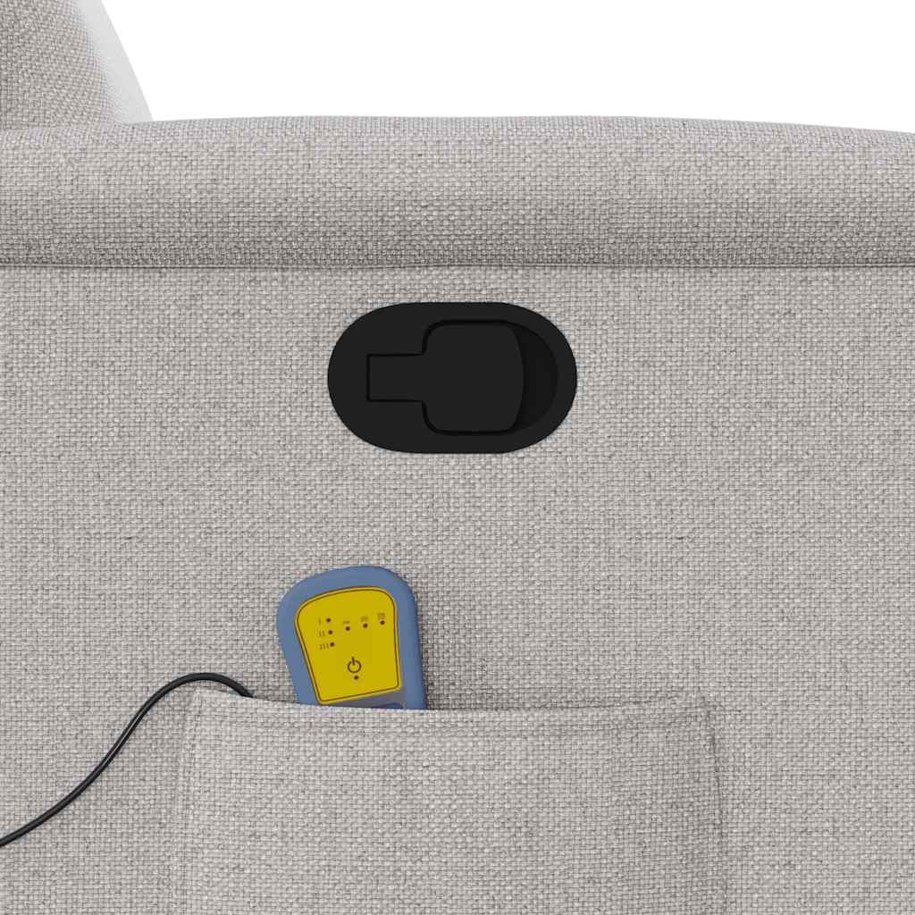 Poltrona Massaggiante Reclinabile Grigio Nuvola in Tessuto 4015595