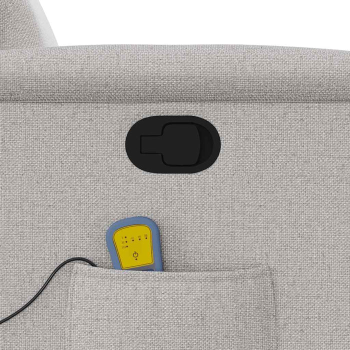 Poltrona Massaggiante Reclinabile Grigio Nuvola in Tessuto 4015595