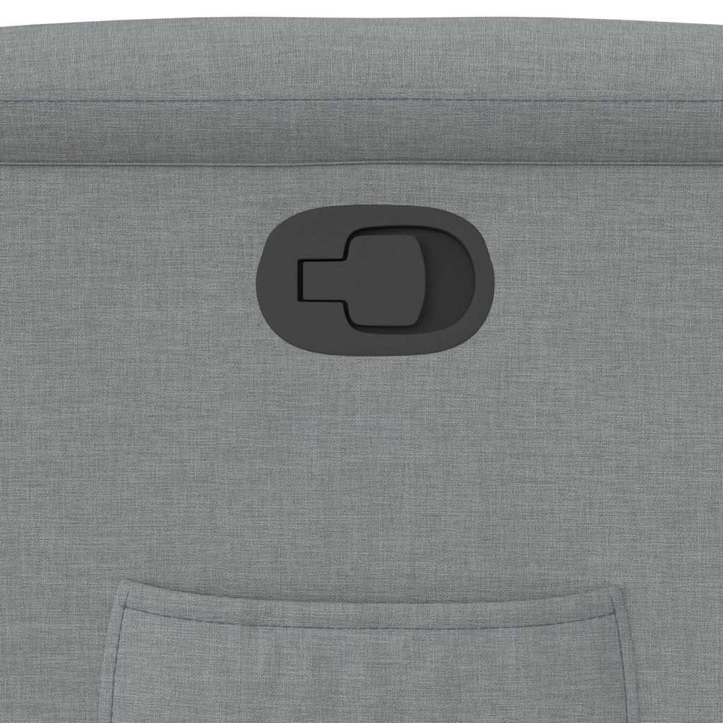 vidaXL Poltrona Reclinabile in Tessuto Grigio Chiaro