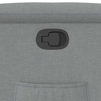 vidaXL Poltrona Reclinabile in Tessuto Grigio Chiaro