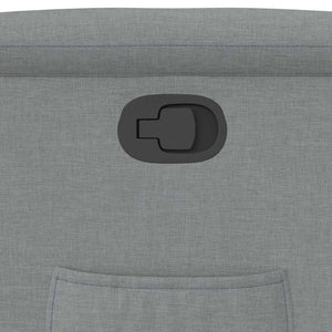 vidaXL Poltrona Reclinabile in Tessuto Grigio Chiaro