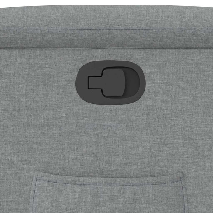 vidaXL Poltrona Reclinabile in Tessuto Grigio Chiaro