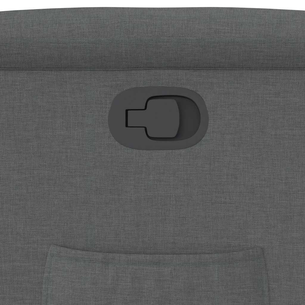 vidaXL Poltrona Reclinabile in Tessuto Grigio Scuro