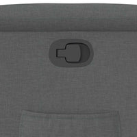 vidaXL Poltrona Reclinabile in Tessuto Grigio Scuro