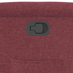 Poltrona Reclinabile in Tessuto Rosso Vino