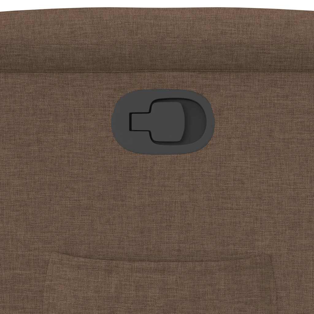 vidaXL Poltrona Reclinabile in Tessuto Marrone