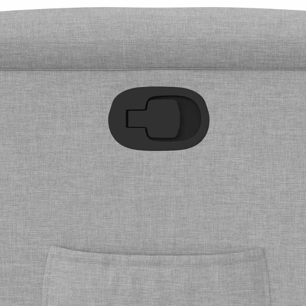 vidaXL Poltrona Reclinabile in Tessuto Grigio Nuvola