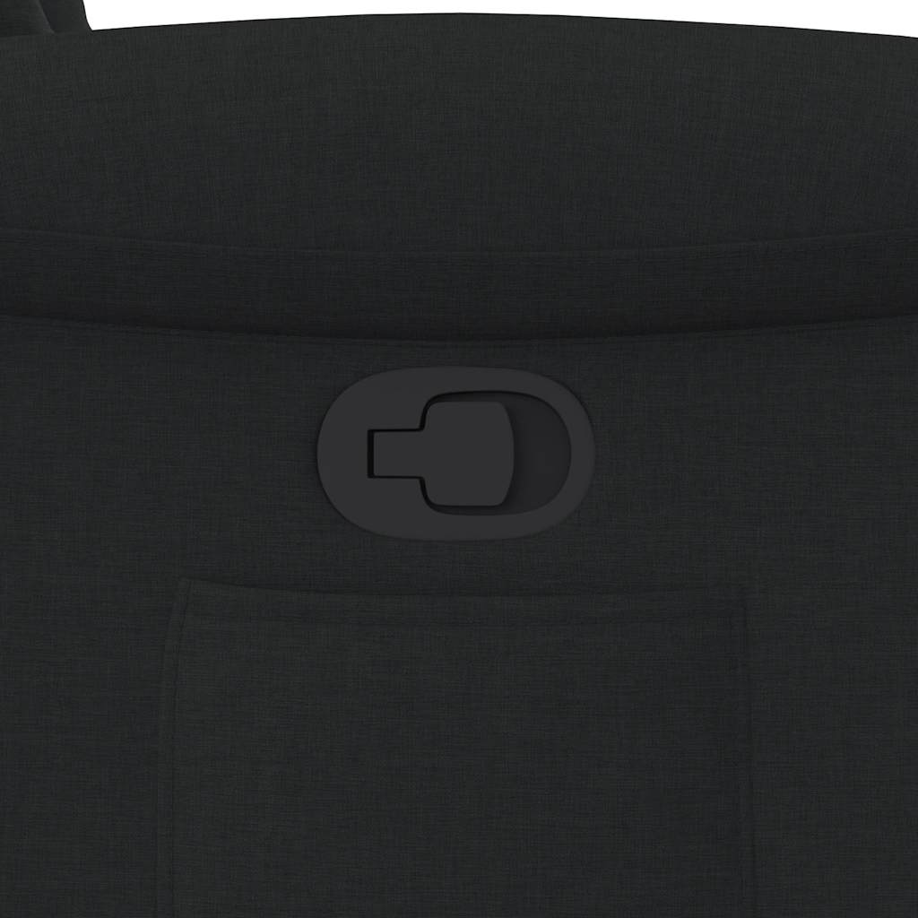 vidaXL Poltrona Reclinabile in Tessuto Nero