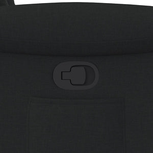 vidaXL Poltrona Reclinabile in Tessuto Nero