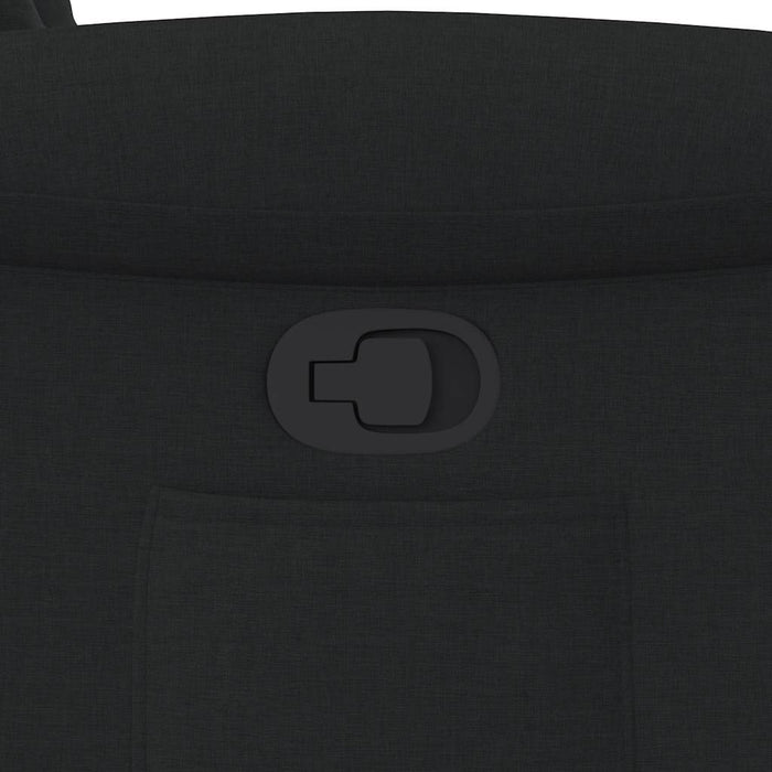 vidaXL Poltrona Reclinabile in Tessuto Nero