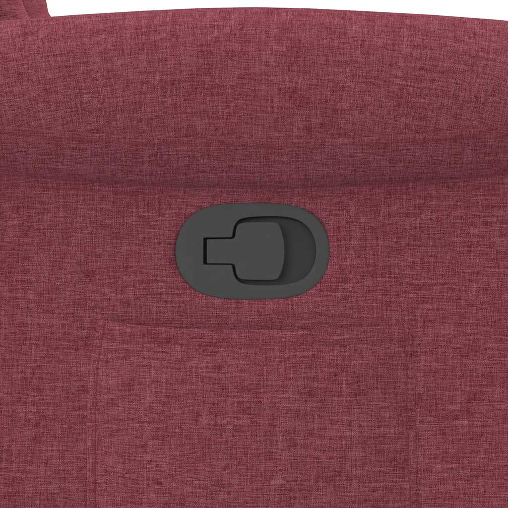 vidaXL Poltrona Reclinabile in Tessuto Rosso Vino