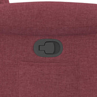 vidaXL Poltrona Reclinabile in Tessuto Rosso Vino