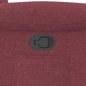 vidaXL Poltrona Reclinabile in Tessuto Rosso Vino