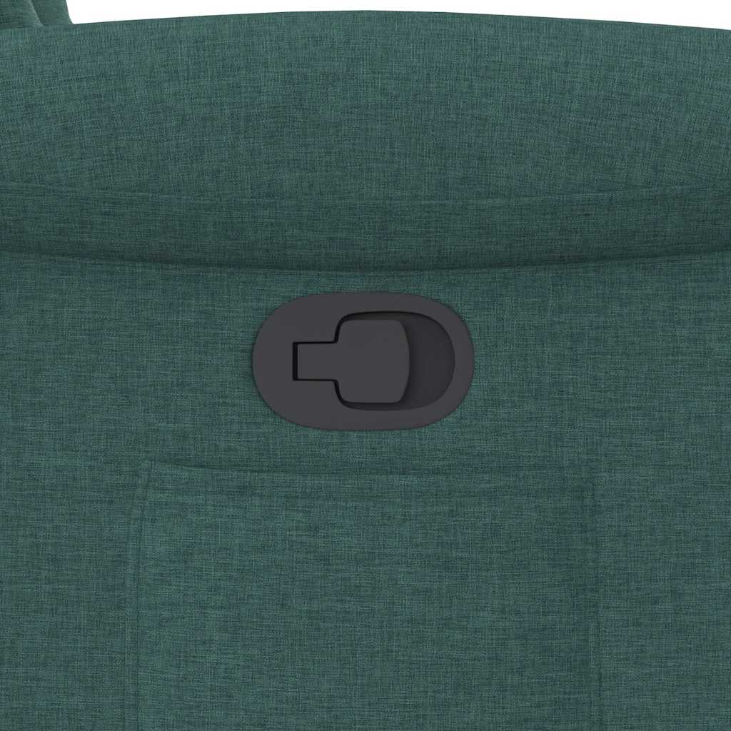 vidaXL Poltrona Reclinabile in Tessuto Verde Scuro