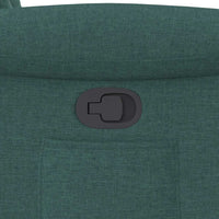 vidaXL Poltrona Reclinabile in Tessuto Verde Scuro