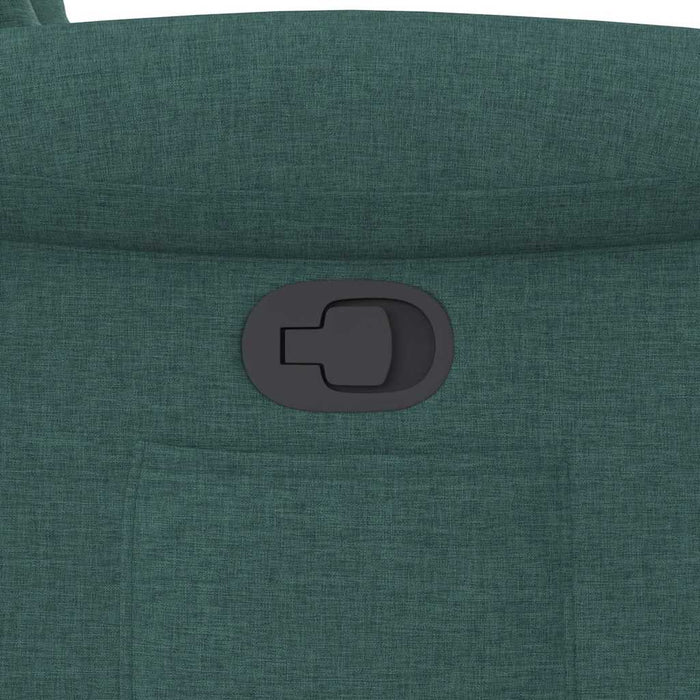 vidaXL Poltrona Reclinabile in Tessuto Verde Scuro