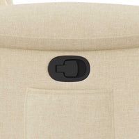 vidaXL Poltrona Reclinabile in Tessuto Crema