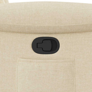 vidaXL Poltrona Reclinabile in Tessuto Crema