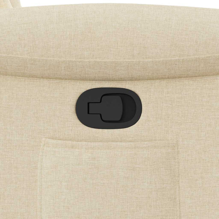 vidaXL Poltrona Reclinabile in Tessuto Crema