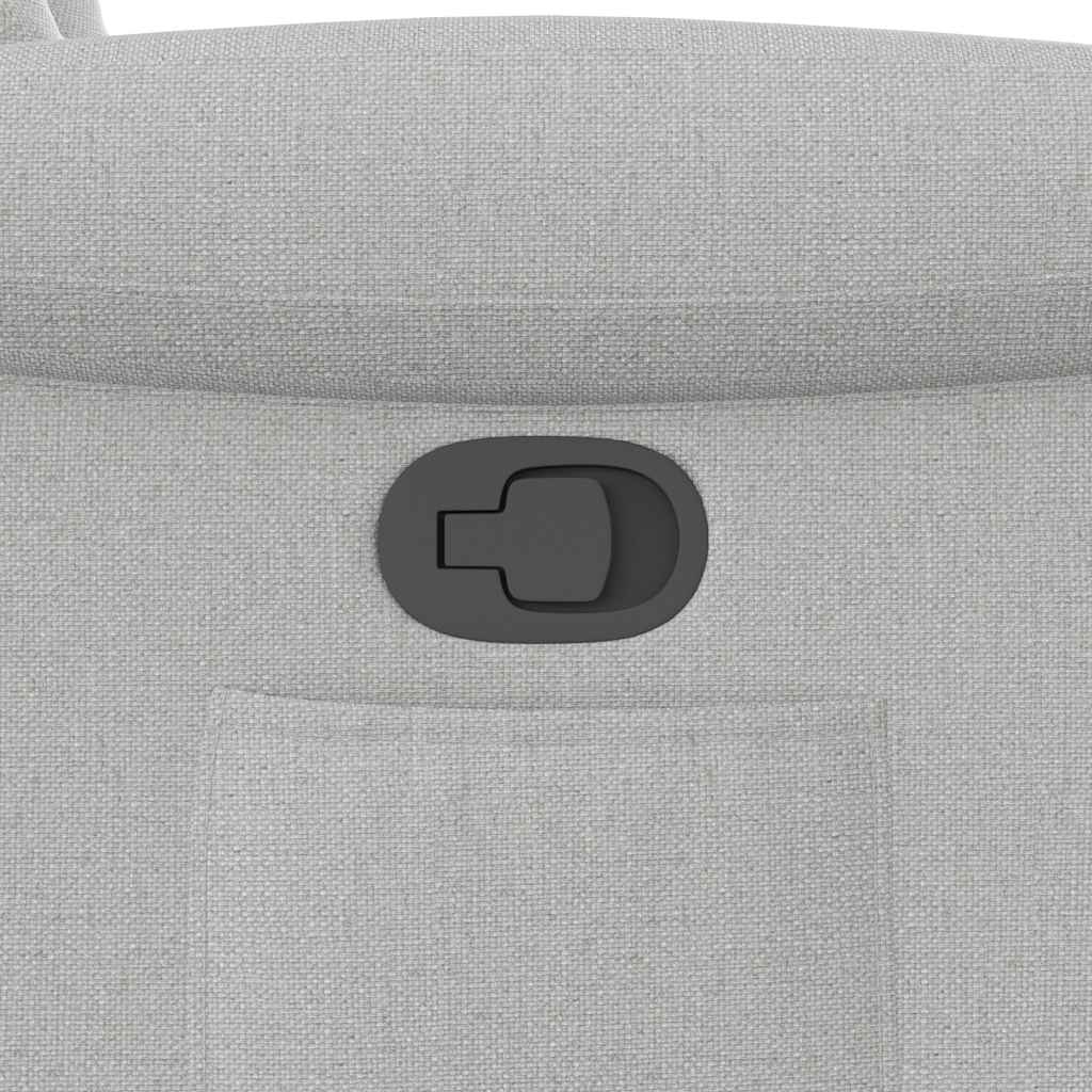 vidaXL Poltrona Reclinabile in Tessuto Grigio Nuvola