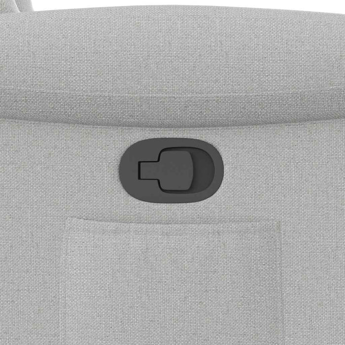 vidaXL Poltrona Reclinabile in Tessuto Grigio Nuvola
