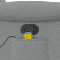 Poltrona Massaggiante Reclinabile Grigio Chiaro in Tessuto 4015626