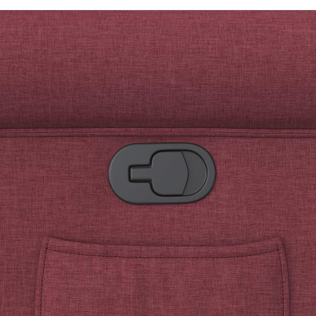 vidaXL Poltrona Reclinabile in Tessuto Rosso Vino