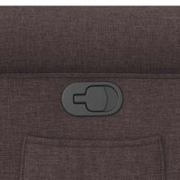 vidaXL Poltrona Reclinabile Marrone Scuro in Tessuto