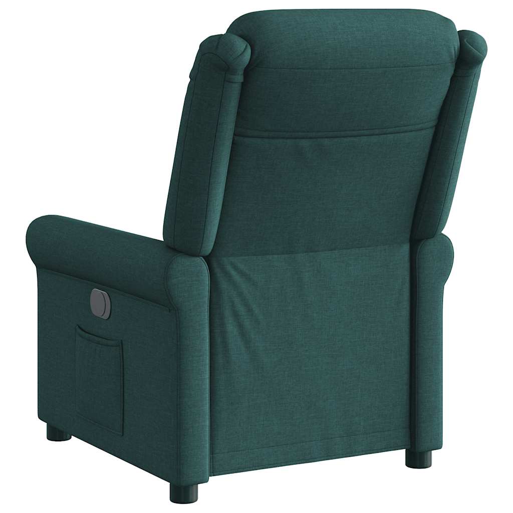 Poltrona Reclinabile in Tessuto Verde Scuro 4015642