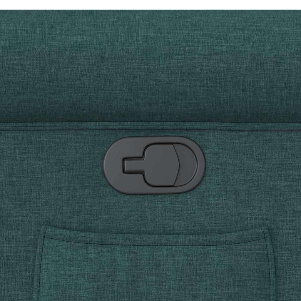 Poltrona Reclinabile in Tessuto Verde Scuro