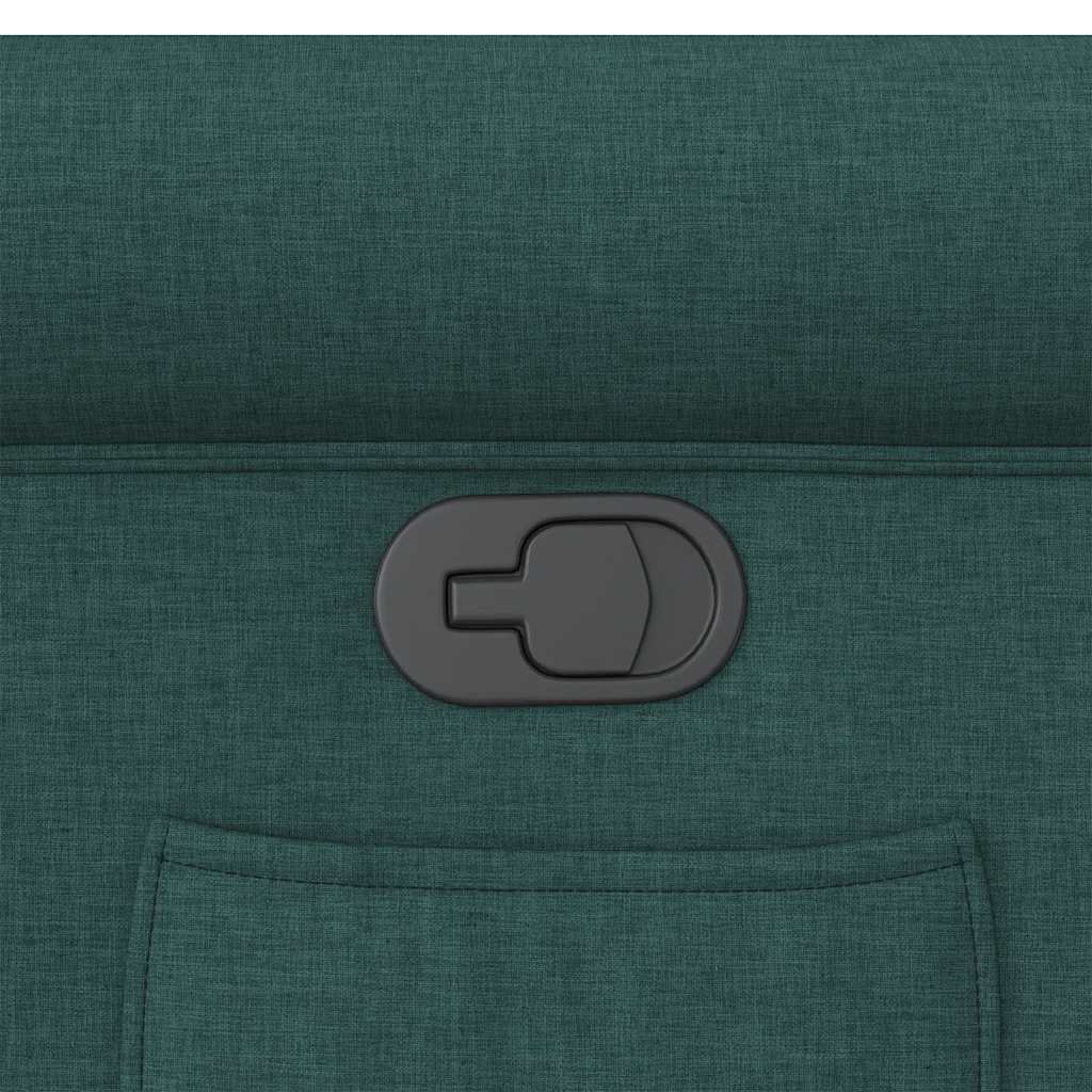 Poltrona Reclinabile in Tessuto Verde Scuro 4015642