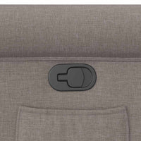 vidaXL Poltrona Reclinabile in Tessuto Tortora