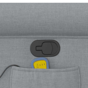 Poltrona Massaggiante Reclinabile Grigio Chiaro in Tessuto 4015646