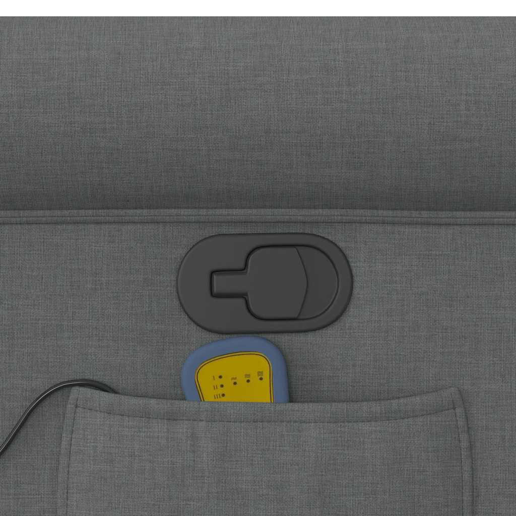 Poltrona reclinabile massaggiante in tessuto grigio scuro 4015647