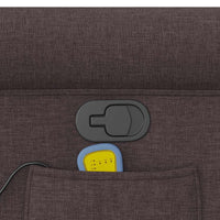 Poltrona Massaggiante Reclinabile Marrone Scuro in Tessuto 4015651