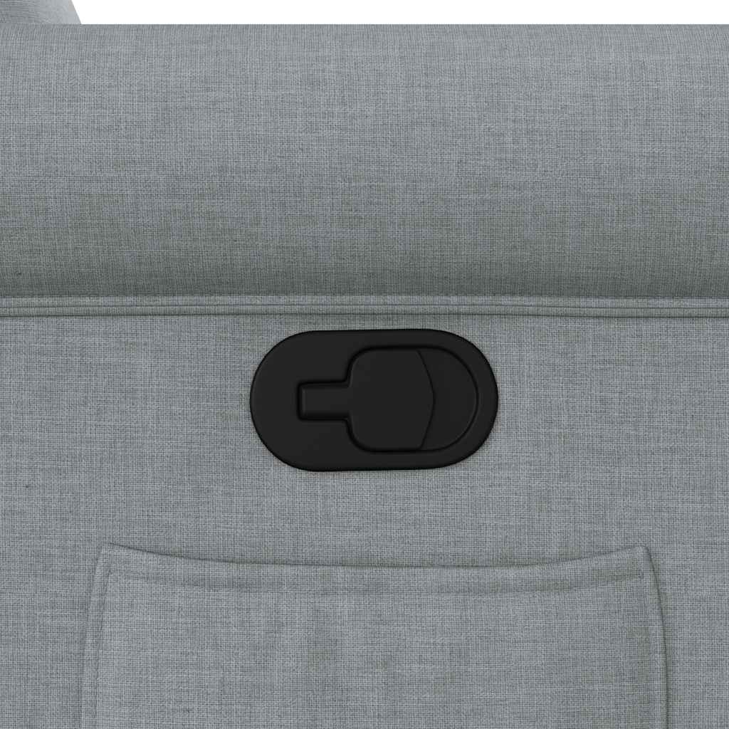 Poltrona Reclinabile in Tessuto Grigio Chiaro 4015656