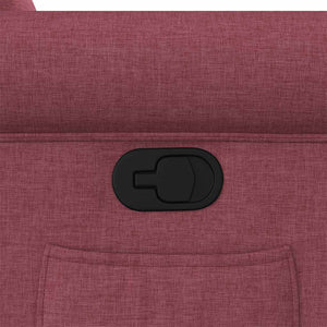 vidaXL Poltrona Reclinabile in Tessuto Rosso Vino