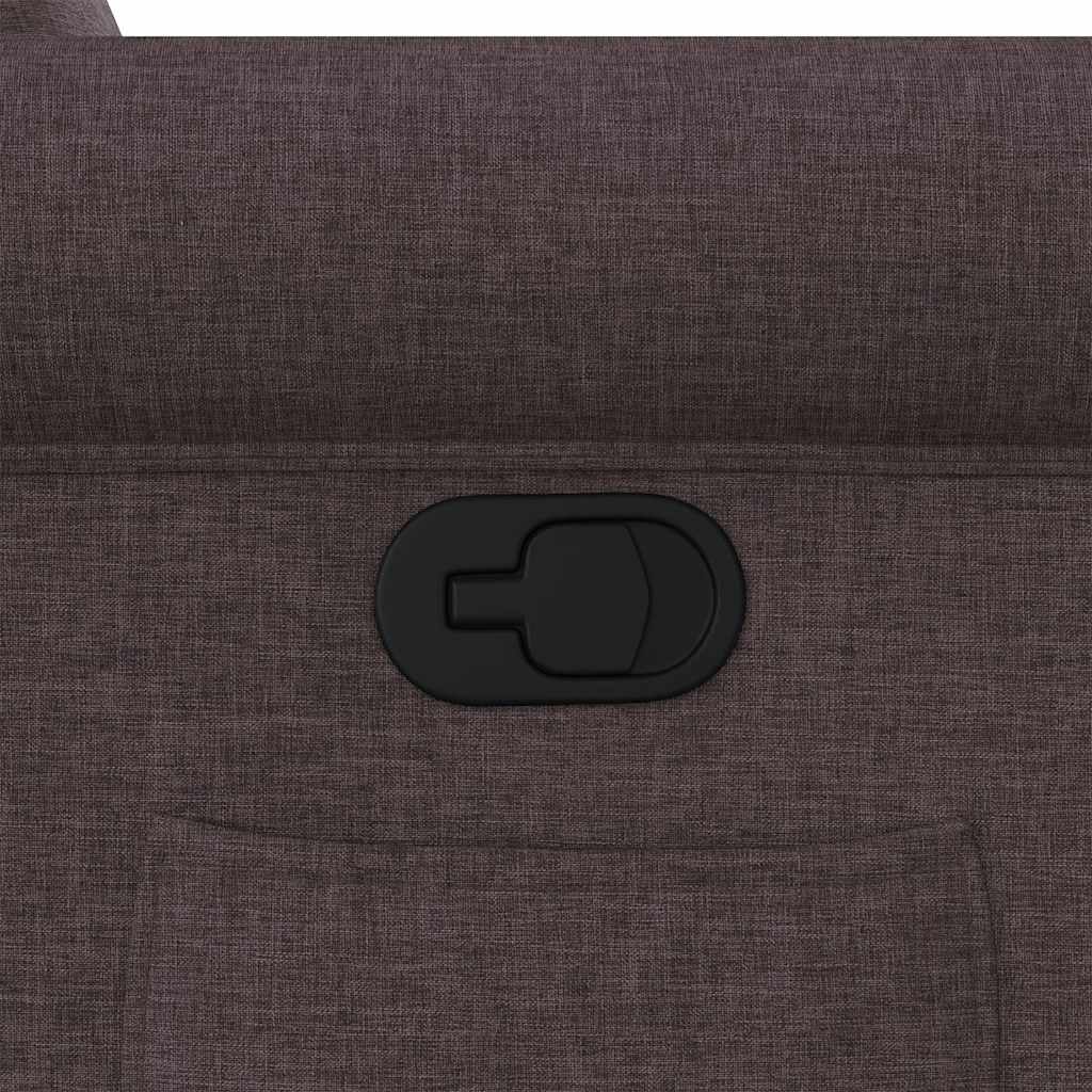 Poltrona Reclinabile Marrone Scuro in Tessuto 4015661