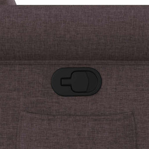 Poltrona Reclinabile Marrone Scuro in Tessuto 4015661